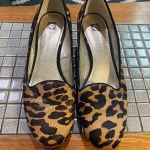Anne Klein Leopard-Print Slip-On Flats - Brown & Black